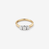 Stunning 0.5 CT Round Moissanite Engagement Ring In Three Stone Design 1