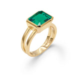 4 CT Emerald Emerald Lab Made Diamond-May Birthstone Engagement Ring 5