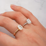 Stunning 1.0 - 2.0 CT Emerald Moissanite Engagement Ring with Solitaire Design 4