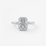 Radiant Bezel Lab Grown Diamond Engagement Ring