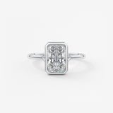 Radiant Bezel Lab Grown Diamond Engagement Ring