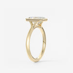 Radiant Bezel Lab Grown Diamond Engagement Ring