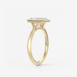 Radiant Bezel Lab Grown Diamond Engagement Ring