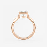 Radiant Bezel Lab Grown Diamond Engagement Ring