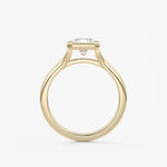 Radiant Bezel Lab Grown Diamond Engagement Ring