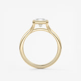 Radiant Bezel Lab Grown Diamond Engagement Ring