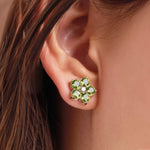 0.08 CT Round Peridot Lab Made Diamond- August Birthstone Studs 6