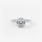 Cushion Bezel Lab Grown Diamond Engagement Ring