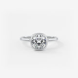 Cushion Bezel Lab Grown Diamond Engagement Ring