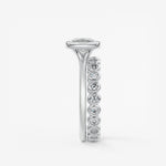 Cushion Bezel Lab Grown Diamond Engagement Ring