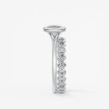 Cushion Bezel Lab Grown Diamond Engagement Ring