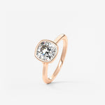 Cushion Bezel Lab Grown Diamond Engagement Ring