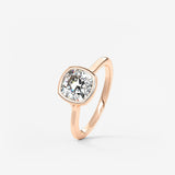 Cushion Bezel Lab Grown Diamond Engagement Ring