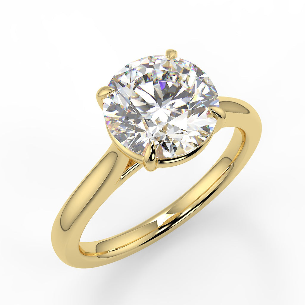 Stunning 2.0 CT Round Moissanite Engagement Ring with Solitaire Design 1