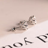 1.0 TCW Round Cut Moissanite Stud Earrings in Gold 10