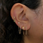 Stunning Unique Metal Hoops Earrings in Gold 2