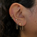 Stunning Unique Metal Hoops Earrings in Gold 2