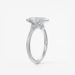 Radiant Three Stone Bezel Lab Grown Diamond Engagement Ring