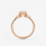 Oval Three Stone Bezel Lab Grown Diamond Engagement Ring