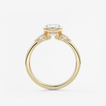 Oval Three Stone Bezel Lab Grown Diamond Engagement Ring