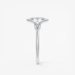 Oval Three Stone Bezel Lab Grown Diamond Engagement Ring