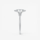Oval Three Stone Bezel Lab Grown Diamond Engagement Ring