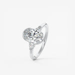 Oval Three Stone Bezel Lab Grown Diamond Engagement Ring