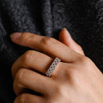 Stunning 0.4 TCW Baguette & Round Moissanite Stones Half Eternity Wedding Band 6