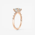 Round Dainty Pave Lab Grown Diamond Engagement Ring