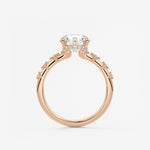 Round Dainty Pave Lab Grown Diamond Engagement Ring