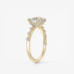 Round Dainty Pave Lab Grown Diamond Engagement Ring