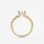 Round Dainty Pave Lab Grown Diamond Engagement Ring