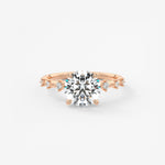 Round Dainty Pave Lab Grown Diamond Engagement Ring