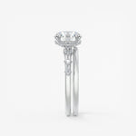 Round Dainty Pave Lab Grown Diamond Engagement Ring