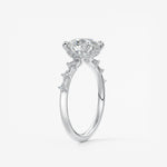 Round Dainty Pave Lab Grown Diamond Engagement Ring