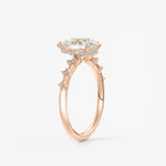 Pear Dainty Pave Lab Grown Diamond Engagement Ring