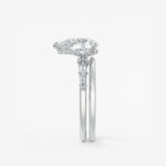 Pear Dainty Pave Lab Grown Diamond Engagement Ring