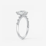 Pear Dainty Pave Lab Grown Diamond Engagement Ring