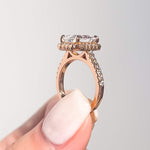 Stunning 3.5 CT Radiant Moissanite Engagement Ring Pave and Halo Design 4