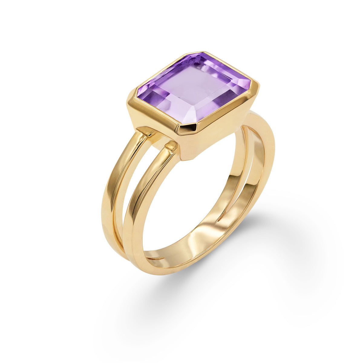 3.0 CT Emerald Amethyst Lab Made Diamond- February Birthstone Engagement Ring 5