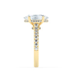 Stunning 3.0 CT Oval Moissanite Engagement Ring with Double Hidden Halo & Pave Design 5
