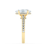 Stunning 3.0 CT Oval Moissanite Engagement Ring with Double Hidden Halo & Pave Design 5