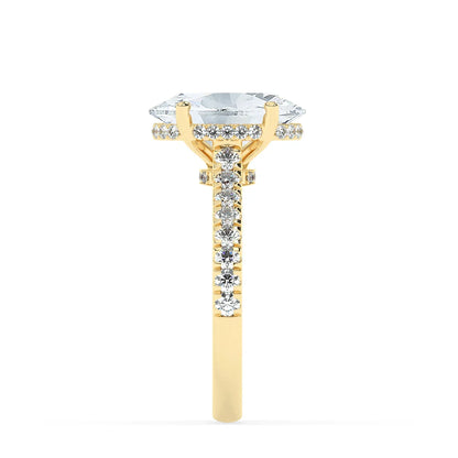 Stunning 3.0 CT Oval Moissanite Engagement Ring with Double Hidden Halo & Pave Design 5