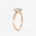 Oval Dainty Pave Lab Grown Diamond Engagement Ring