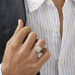 1.0 TCW Round Moissanite Men's Wedding Band in Solid Gold 1
