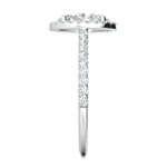 Stunning 0.5 CT Oval Moissanite Stones Engagement Ring In Halo & Pave Design 4