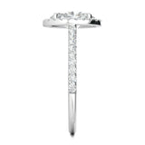 Stunning 0.5 CT Oval Moissanite Stones Engagement Ring In Halo & Pave Design 4