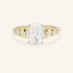 Stunning 2.0 CT Oval Moissanite Engagement Ring with Halo Design 1