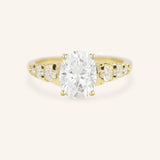 Stunning 2.0 CT Oval Moissanite Engagement Ring with Halo Design 1