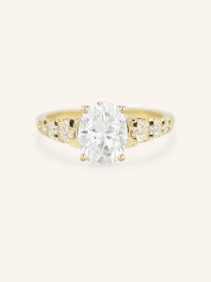 Stunning 2.0 CT Oval Moissanite Engagement Ring with Halo Design 1